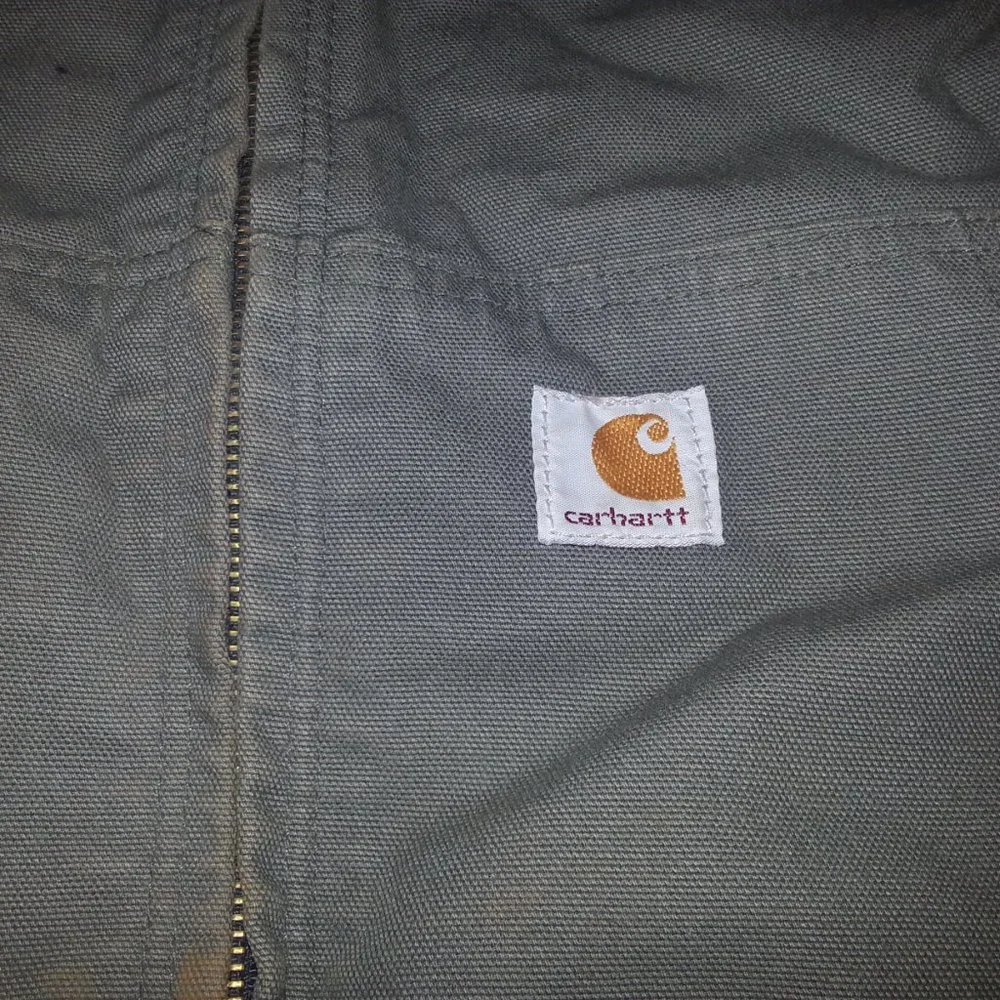 Vintage Carhartt Active Jacket Hooded Duck Cloth Canvas Workwear XXL - Picture 7 of 14